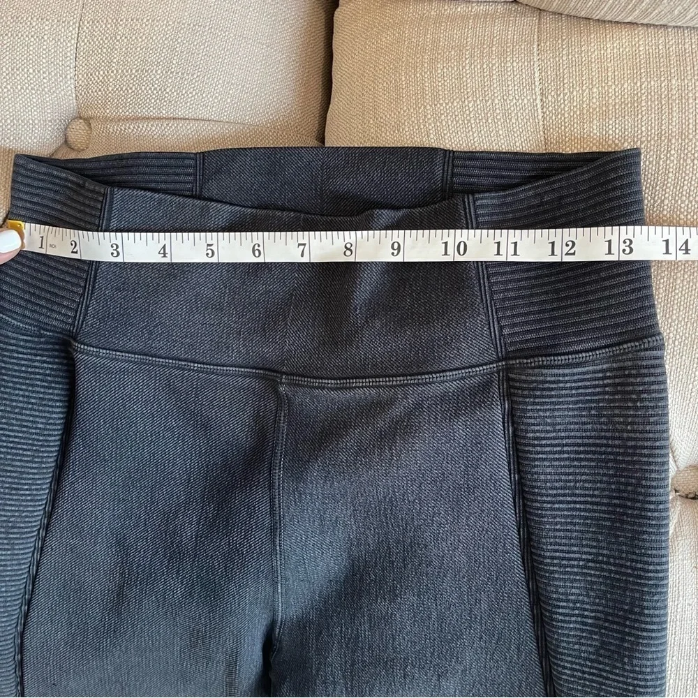 K: Offline By Aerie Leggings Women’s L Charcoal Black Ribbed Leggings High Rise